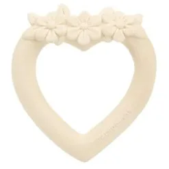 A Little Lovely Company Anneau De Dentition En Caoutchouc Coeur Crème