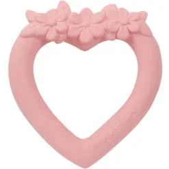 A Little Lovely Company Anneau De Dentition En Caoutchouc Coeur Rose