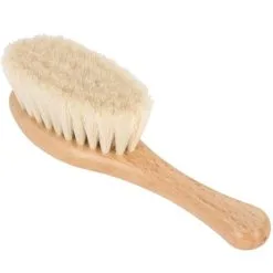 Cotton & Sweets Brosse à Cheveux Bébé De Relaxation En Bois Et Poils De Chèvre Doux