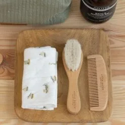 Little Dutch Ensemble Brosse Et Peigne Bébé En Bois -Bain et soin boutique ensemble brosse et peigne bebe en bois 5