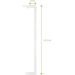 Bain et soin boutique -Bain et soin boutique extension de barriere easy lock wood plus 8 cm metal blanc 2