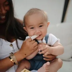 Mushie Lot De 2 Brosses à Dent à Doigt Shifting Sand/Cambridge Blue -Bain et soin boutique lot de 2 brosses a dent a doigt shifting sand cambridge blue 2