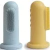 Mushie Lot De 2 Brosses à Dents à Doigt Powder Blue/Pale Daffodil -Bain et soin boutique lot de 2 brosses a dents a doigt powder blue pale daffodil