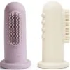 Mushie Lot De 2 Brosses à Dents à Doigt Soft Lilac/Ivory -Bain et soin boutique lot de 2 brosses a dents a doigt soft lilac ivory