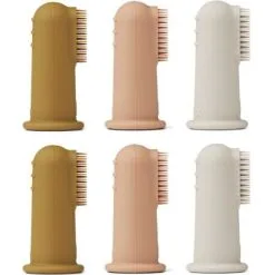 Liewood Lot De 6 Brosses à Dents à Doigt Simon Sandy Multi Mix