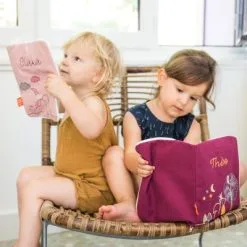 L'oiseau Bateau Protège Carnet De Santé écureuil Raisin (personnalisable) -Bain et soin boutique protege carnet de sante ecureuil raisin personnalisable 3