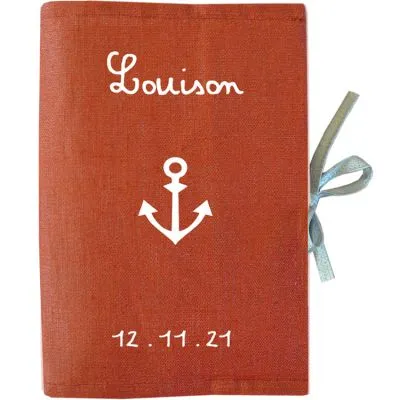 Les Griottes Protège Carnet De Santé En Lin Terracotta (personnalisable) 4 Les Griottes Protège Carnet De Santé En Lin Terracotta (personnalisable) – Image 2