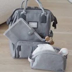 Beaba Protège Carnet De Santé Gris Chiné -Bain et soin boutique protege carnet de sante gris chine 4