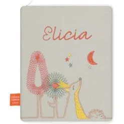 L'oiseau Bateau Protège Carnet De Santé Renard Lin (personnalisable)