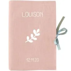 Les Griottes Protège Carnet De Santé Rose Poudré (personnalisable)