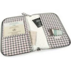Pasito A Pasito Protège Carnet De Santé Together Vichy Rose Et Gris -Bain et soin boutique protege carnet de sante together vichy rose et gris 3