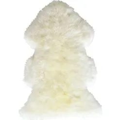 Nattiot Tapis Peau De Mouton Douchka Ivoire (67 X 100 Cm)